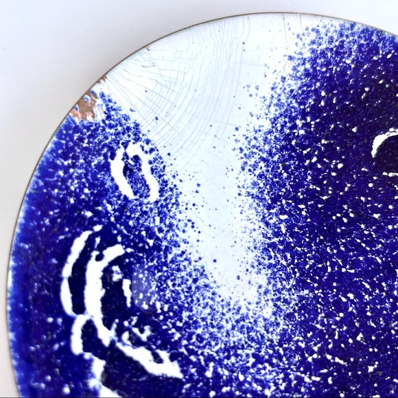 Vintage Enamelled Copper Trinket Dish - Picture 15 of 16